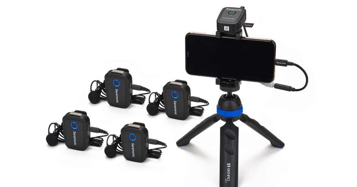 Saramonic 4-Channel Wireless Lavalier Microphone Set: The Ultimate Audio Solution for iPhone Filmmakers