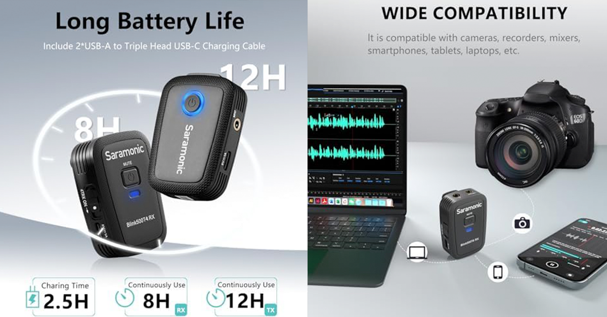 Saramonic Blink500T4 Review: The Ultimate 4-Channel Wireless Lavalier Microphone Set for iPhone Filmmaking